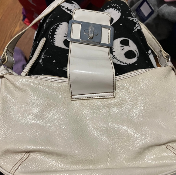 Off-white Vegan Leather Satchel - Picture 2 of 7